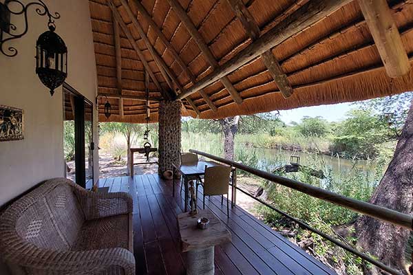 Terrace with view onto the Kavango river
