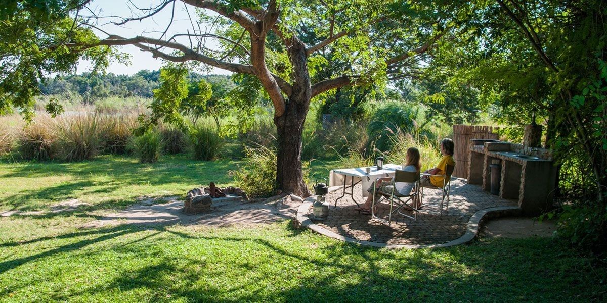 Fantastischer Campingplatz direkt am Okavango Fluss