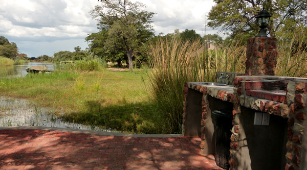 Campingplatz direkt am Okavangofluss